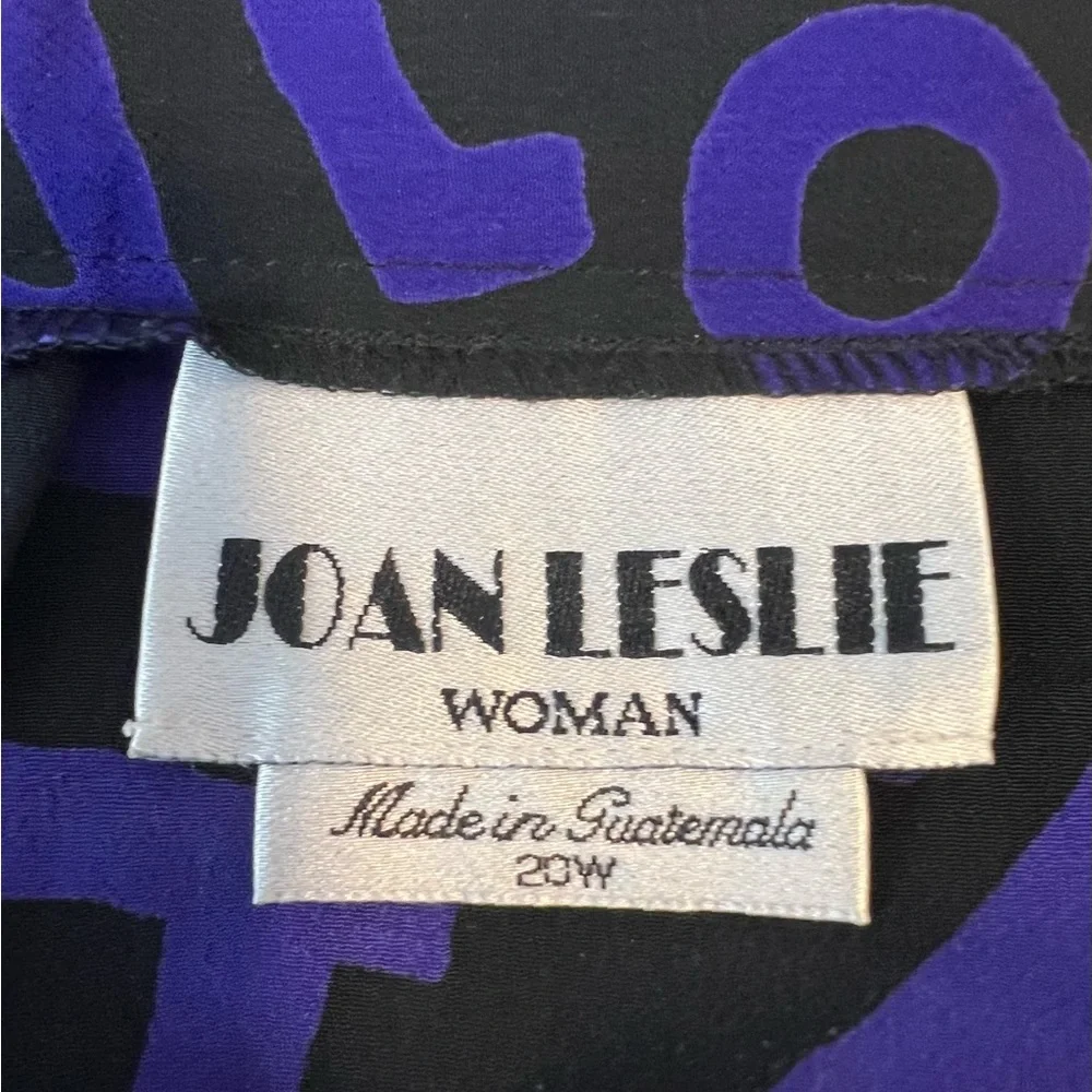 90s Vintage Joan Leslie Maxi Long Skirt PURPLE BLACK Color Size 20W - Picture 3 of 7